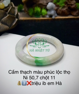 Vòng cẩm thạch màu phúc lộc thọ 