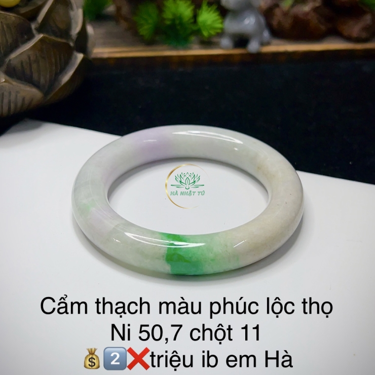 Vòng cẩm thạch màu phúc lộc thọ 